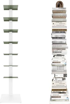 Fanttik Bücherregal Bücherschränke aus Metall, Vertikales