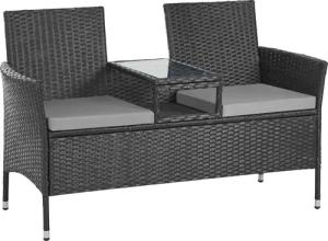 SVITA Gartenbank CHICAGO, 2-Sitzer, Rattanbank, Polyrattan,
