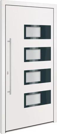 vidaXL Haustür Haustür Weiß 100x200 cm