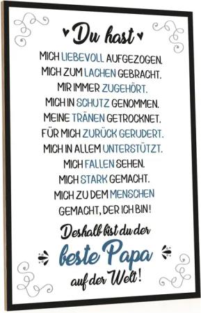 GRAVURZEILE Holzbild mit Spruch - Bester