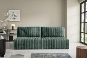 Compleo Schlafsofa klein, Cordsofa ohne Armlehnen,