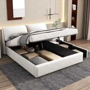 STILVORA Polsterbett 180×200 Bettgestell mit Bettkasten,Jugendbett