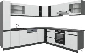 Vicco Winkelküche R-Line, Weiß/Anthrazit, 257 x