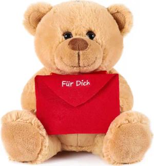BRUBAKER Kuscheltier Teddybär mit Umschlag (1-St),