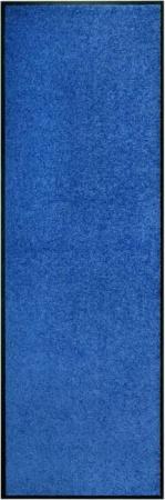 vidaXL Fußmatte Fußmatte Waschbar Blau 60x180