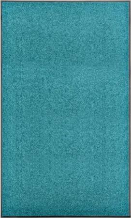vidaXL Fußmatte Fußmatte Waschbar Cyan 90x150
