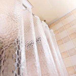 BTTO V&G Duschvorhang Duschvorhang Transparent Wasserwürfel,Badezimmer