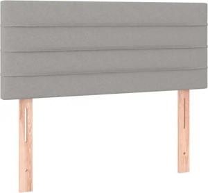 vidaXL Kopfteil LED Kopfteil Hellgrau 100x5x78/88