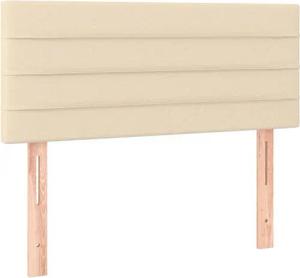 vidaXL Kopfteil LED Kopfteil Creme 100x5x78/88