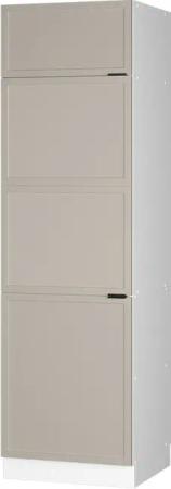 Vicco Kühlumbauschrank Fame-Line, GrauBeige/Weiß, 60 cm