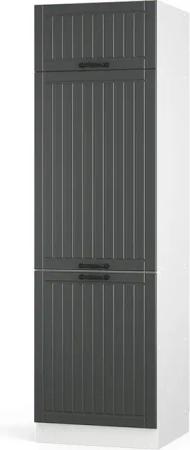 Vicco Kühlumbauschrank Fame-Line, Anthrazit/Weiß, 60 cm