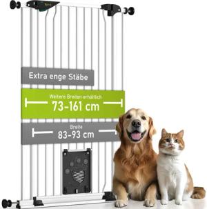 BOMI Türschutzgitter Türschutzgitter mit Katzenklappe Mira