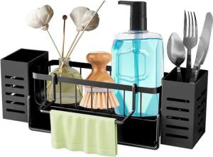 NUODWELL Küchenorganizer-Set Küchen Spülbecken Organizer, Mit