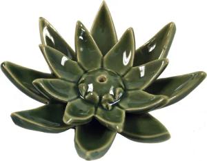 Guru-Shop Räucherstäbchen-Halter Räucherstäbchenhalter Lotus aus Keramik