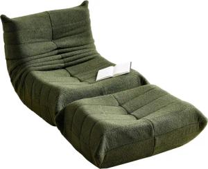 OKWISH Sofa Wohnzimmer Sofa, Loungesof, Teddyfleece+Schaumstoff