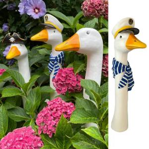 Online-Fuchs Gartenfigur Gänsehals Gartenstecker Gans -