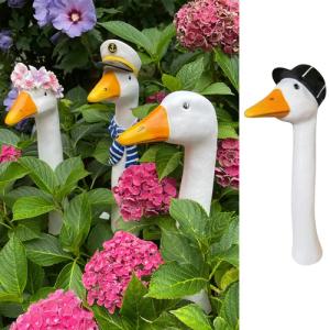Online-Fuchs Gartenfigur Gänsehals Gartenstecker Gans -