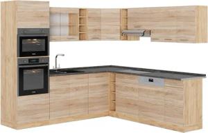 Vicco Winkelküche R-Line, Sonoma/Goldkraft Eiche, 237