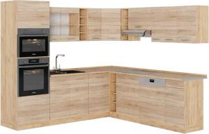 Vicco Winkelküche R-Line, Sonoma/Goldkraft Eiche, 237