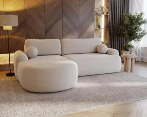 Compleo Ecksofa boucle mit breiter Ottomane