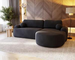 Compleo Ecksofa boucle mit breiter Ottomane