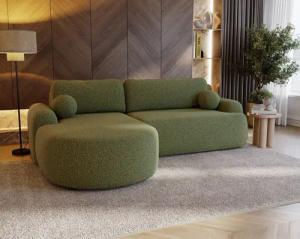 Compleo Ecksofa boucle mit breiter Ottomane