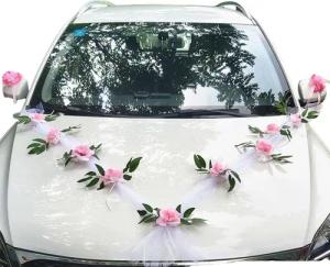 Kunstblume Autoschmuck Hochzeit Motorhaube Auto Wedding