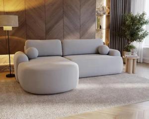Compleo Ecksofa boucle mit breiter Ottomane