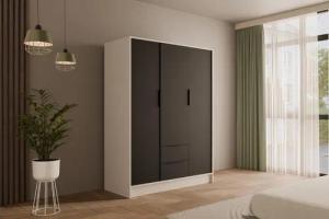 ALTDECOR Drehtürenschrank KOLIN (Kleiderschrank Garderobenschrank mit
