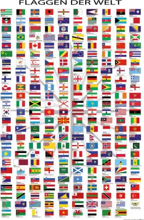 Poster Flaggen der Welt - Poster