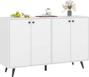 COSTWAY Kommode, Buffet Küchenschrank mit verstellbarem