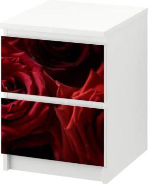 MyMaxxi Möbelfolie Kommodenaufkleber Malm Offene Rosenblüte