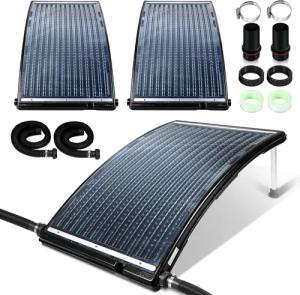 Clanmacy Pool-Wärmepumpe Solar Poolheizung, gebogene Solar-Heizung