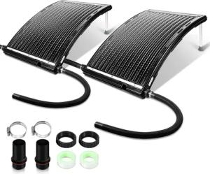 Clanmacy Pool-Wärmepumpe Solar Poolheizung, gebogene Solar-Heizung