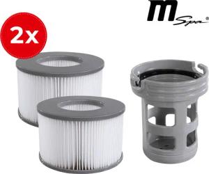 mSpa Pool-Filterkartusche Whirlpool Ersatz Wasserfilter-Kartusche, Zubehör