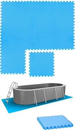 eyepower Pool-Bodenschutzfliese 1,9m² Poolmatte aus 8