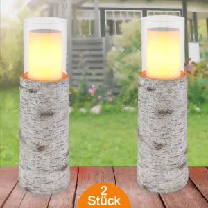 bmf-versand LED Solarleuchte Solarleuchten Garten 2er