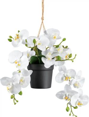 Kunstpflanze Phalaenopsis im Ampeltopf, 25 cm,