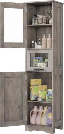 GarveeMore Hochschrank 170cm Badezimmerschrank - Badschrank