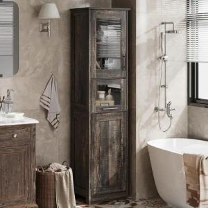 GarveeMore Hochschrank 170cm Badezimmerschrank - Badschrank
