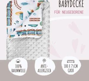 Babydecke LULANDO 100x75 cm flauschige Kuscheldecke