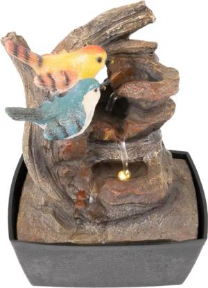 Lemodo Zimmerbrunnen Motiv-Tischbrunnen mit Pumpe und