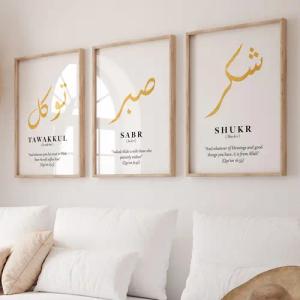 WANDKIND Poster Sabr, Tawakkul & Shukr