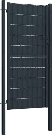 vidaXL Gartentor, Zauntor PVC und Stahl