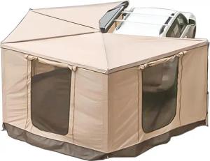TZIpower Markisenvorzelt 270° Khaki Grau Automarkise/Zelt