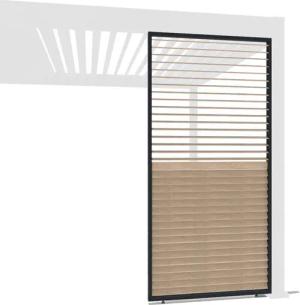 Weide Pavillonseitenteil Holzoptik Wand für Pergola