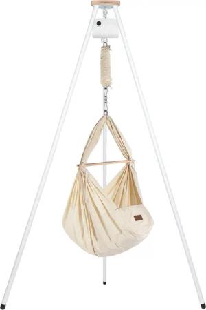 Stubenbett Federwiege Bio mit Tipi Weiß