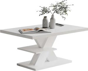 Casaria Couchtisch, Holz 2 Ablagen 90x60cm