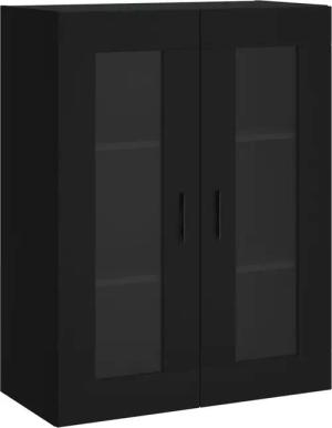 vidaXL Hängeschrank Wandschrank Schwarz 69,5x34x90 cm