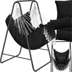 tectake Hängesessel Schaukelstuhl Alison, Boho-Style, Belastbarkeit